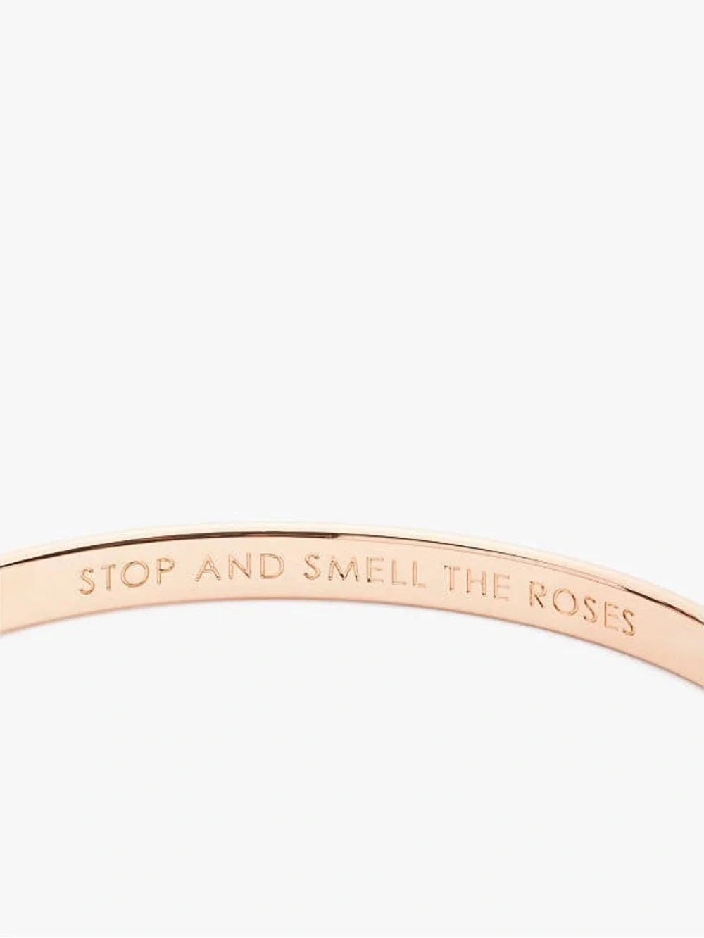 NWT Kate Spade Rose Gold Bangle “ stop and smell the roses” - Picture 5 of 10